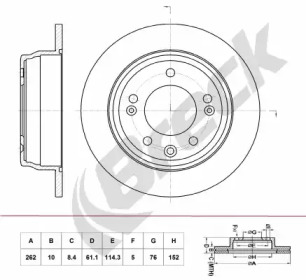 Тормозной диск BRECK BR 060 SA100